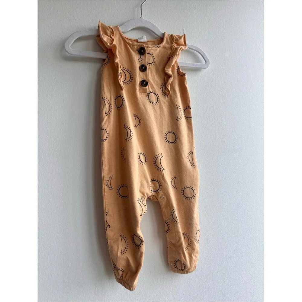 12M Sun Ruffle Baby Romper with Headband